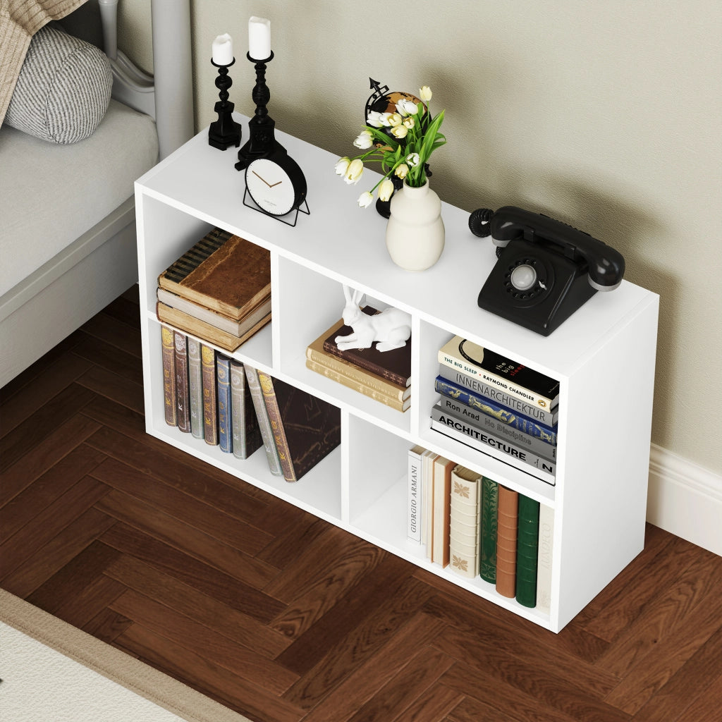 Libreria 2 livelli 5 scomparti ¨C Xylo ¨C Truciolato bianco