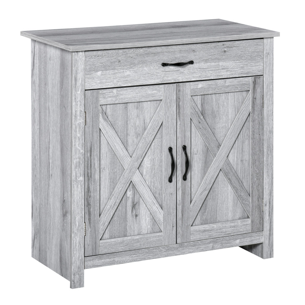 Buffet ¨C Minimal ¨C Grigio chiaro, Legno, 80x39.7x80 cm