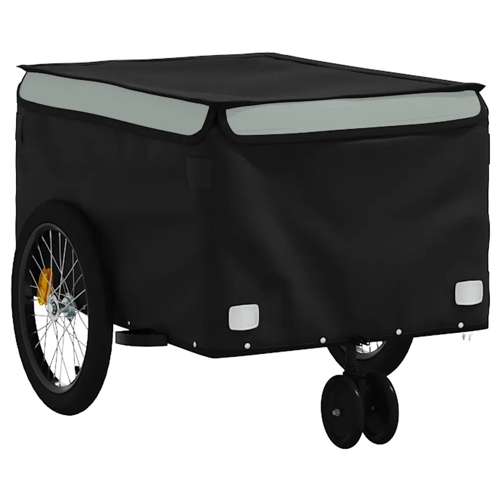 Rimorchio da Bici Nero e Grigio 30 kg in Ferro 94098