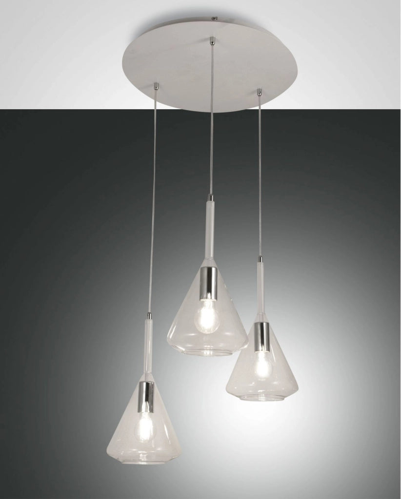 TRIS SOSPENSIONE TRASP. 3 LUCI 3582-47-241
