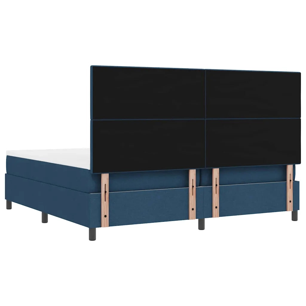 Letto a molle con materasso Blu 200 x 200 cm Tessuto 3339419