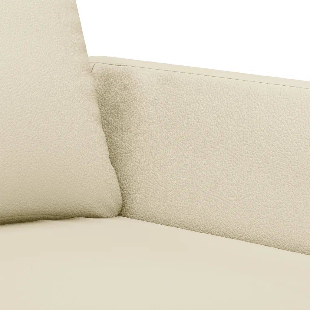 Divano a 3 Posti-Sofa 3 Posti Crema 180 cm in Similpelle 844189