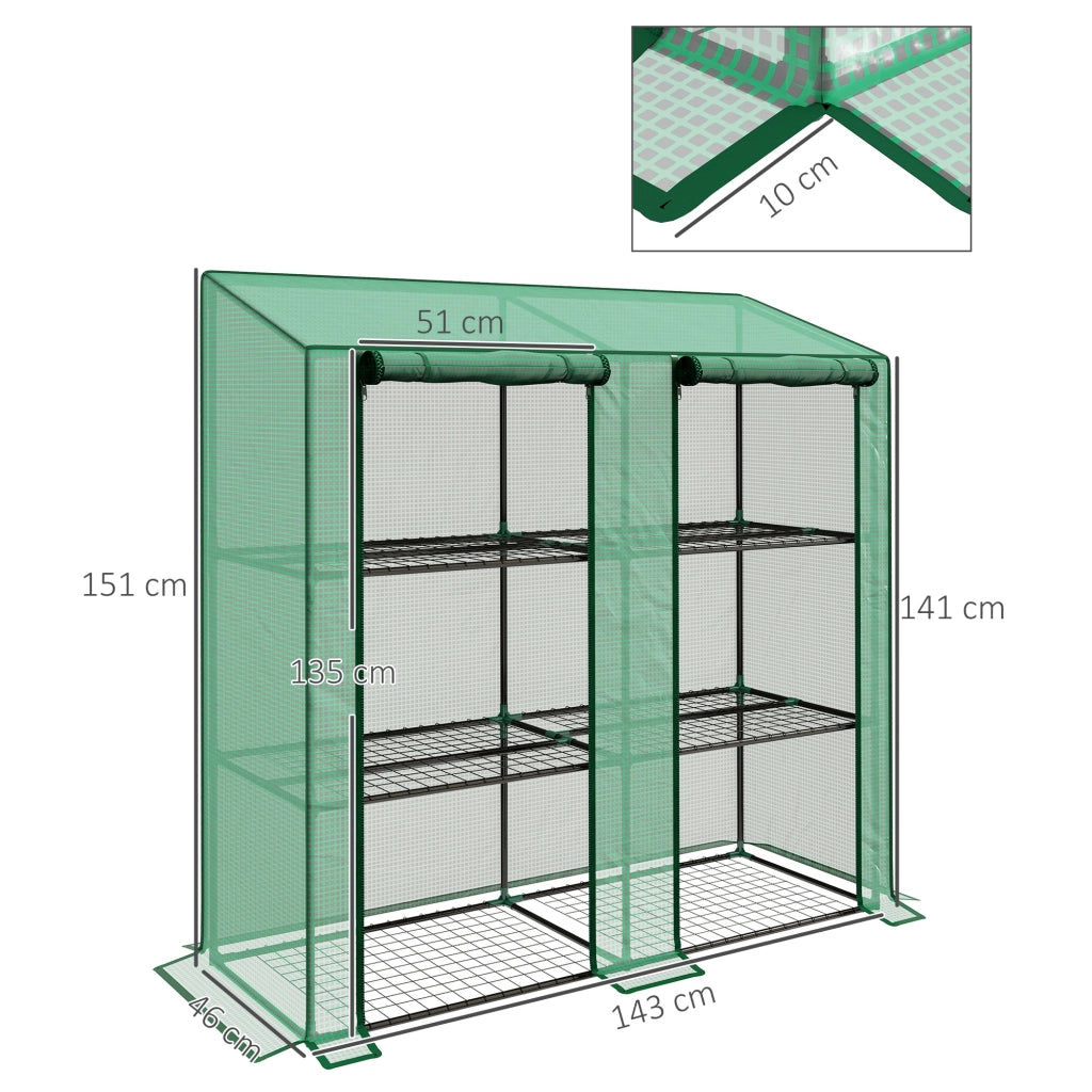 Serra da balcone 3 piani 6 ripiani ¨C Minimal ¨C verde plastica