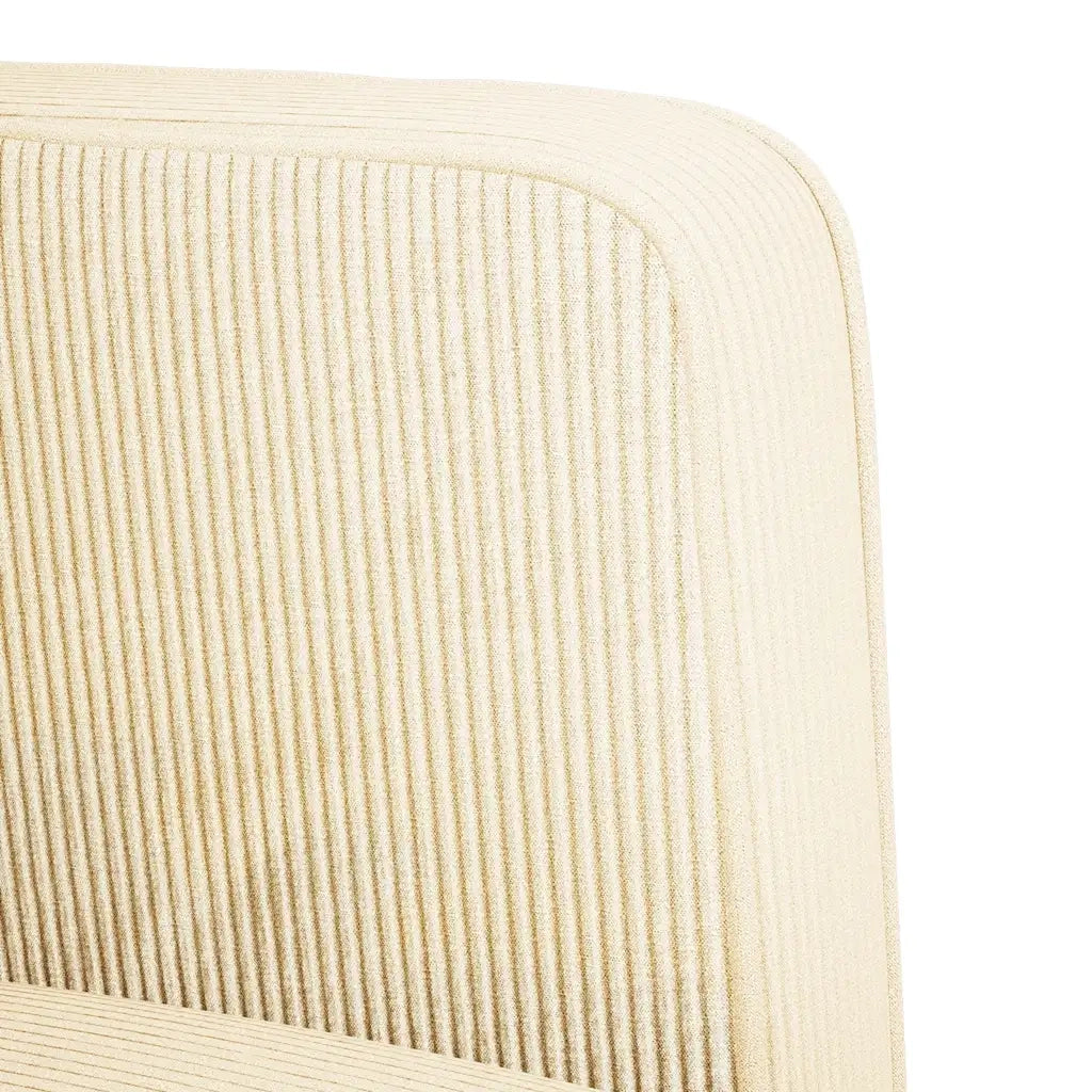 Divano Poltrona | Sedia con Braccioli Crema 54 cm Tessuto a Coste