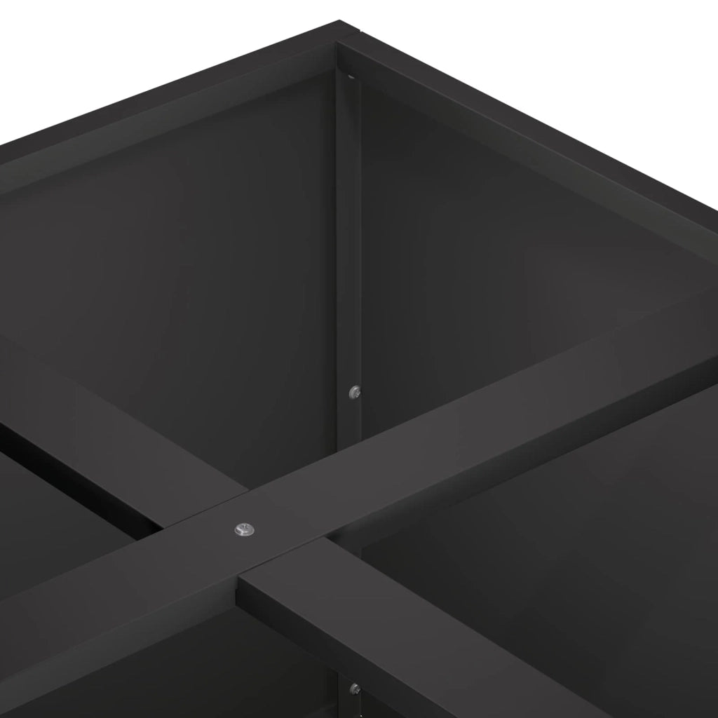 Vaso da giardino Nero 100 x 100 x 50 cm 8005757