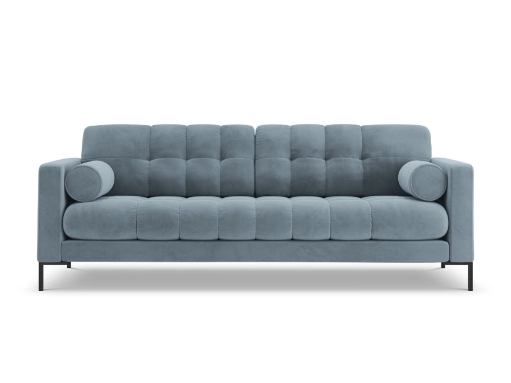 Cosmopolitan Design - Divano "Bali" 4 posti in velluto azzurro 