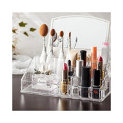 Trade Shop - Organizzatore Porta Cosmetici Specchio Jk 7024 16 Comparti Organizer Trasparente -