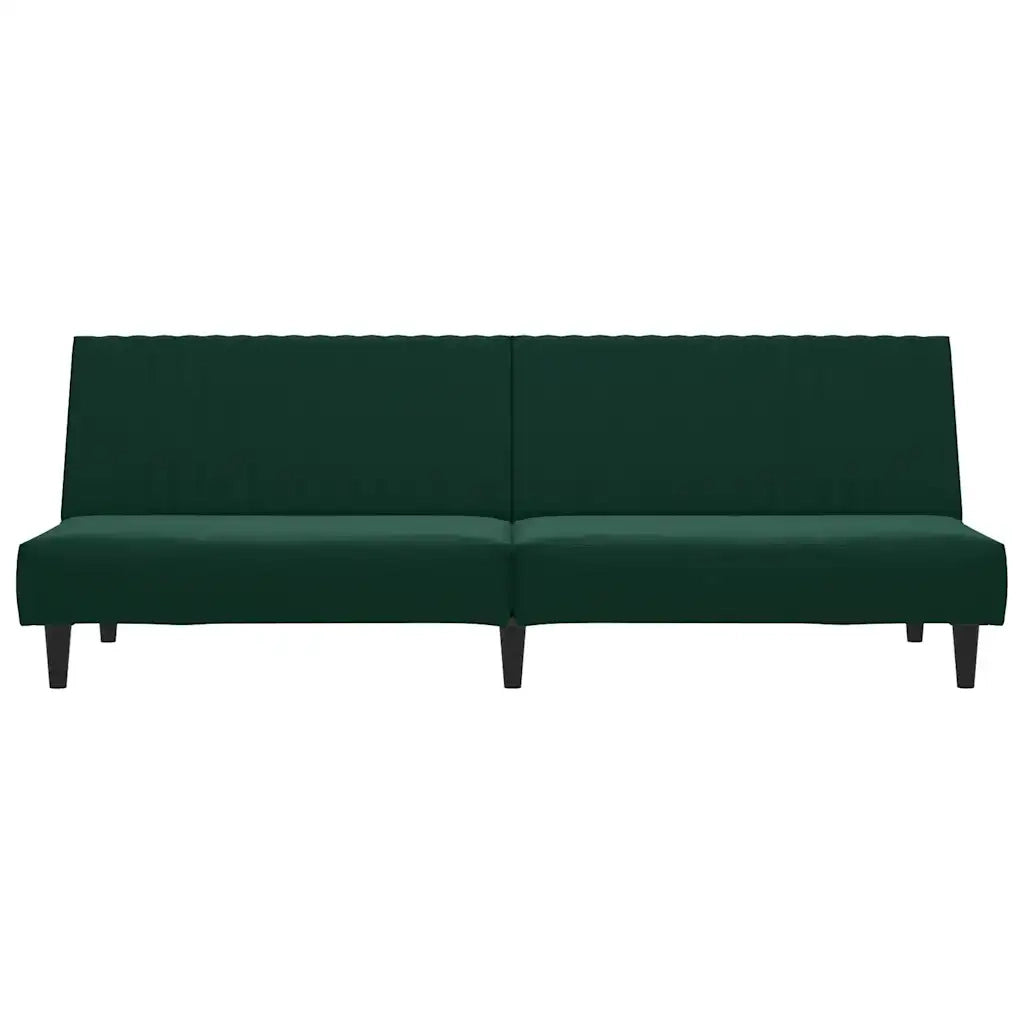 Divano Letto a 2 Posti-Sofa Letto 2 Posti-Daybed Verde Scuro in Velluto 651298
