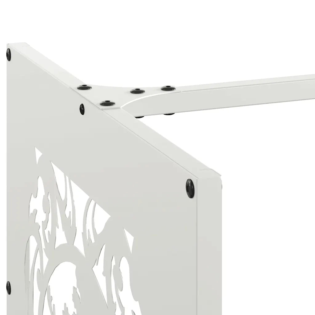 Rastrelliera per Legna da Ardere Bianca 40x40x40 cm CFW7632841