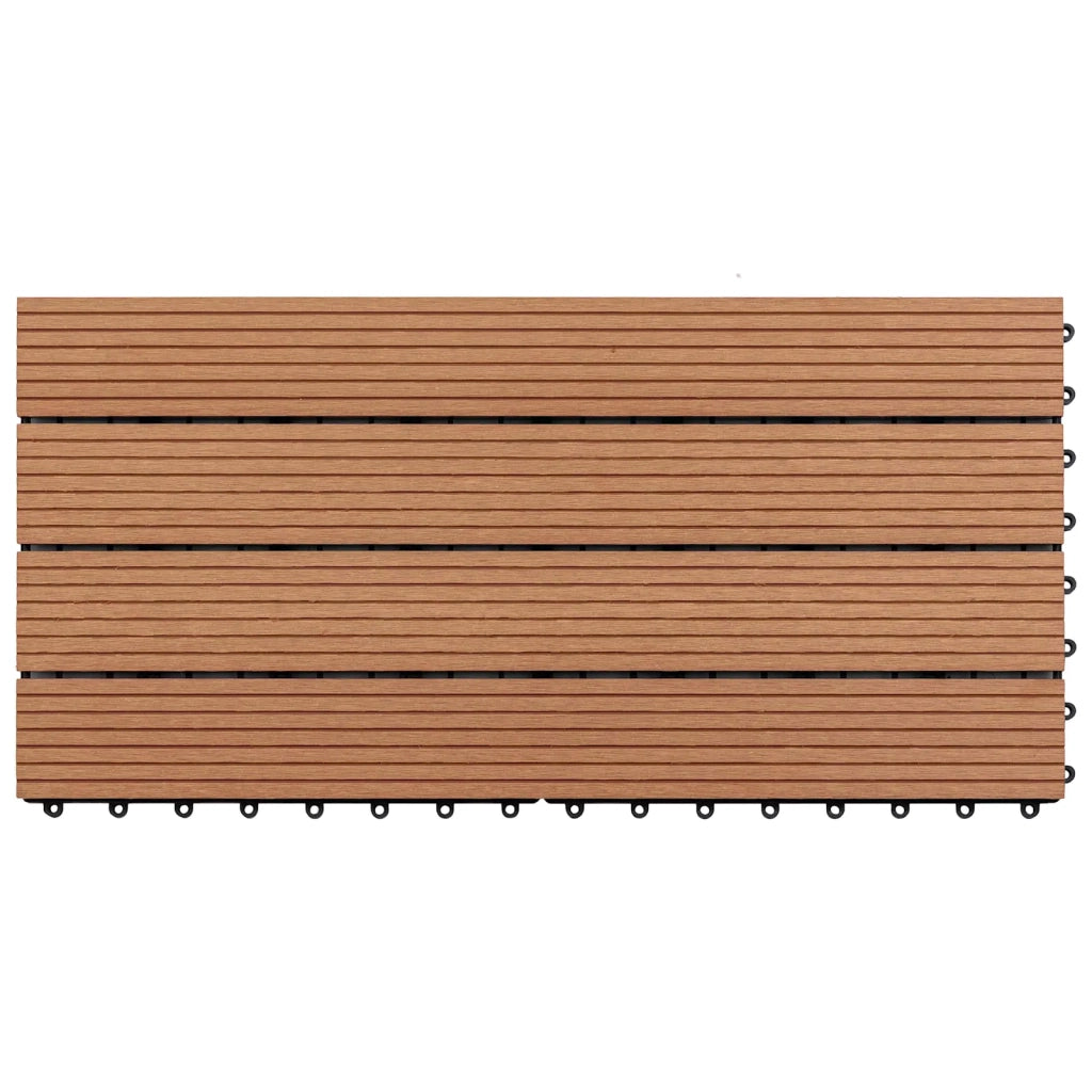 Piastrella per Decking 6 pcs Marrone 60 x 30 cm WPC 42046684
