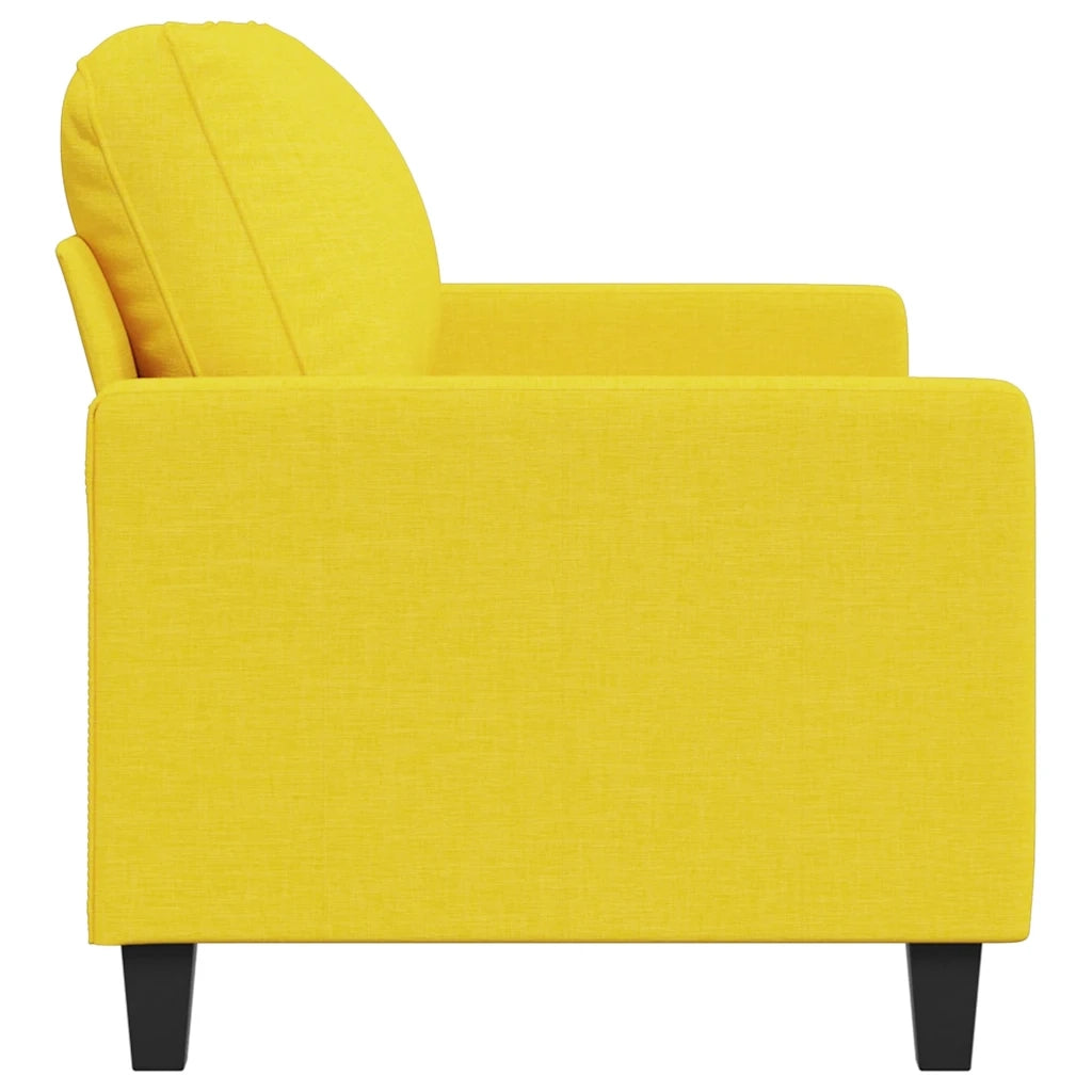 Divano a 2 Posti-Sofa 2 Posti Giallo Chiaro 140 cm in Tessuto 755088