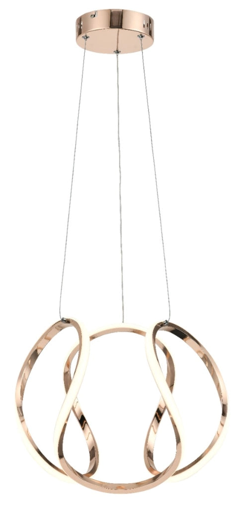 Lampada a sospensione Clarence oro rosa LED 40W Ø35 Reality