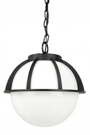 Lampada sospensione esterna sfera 25cm nera E27 IP43