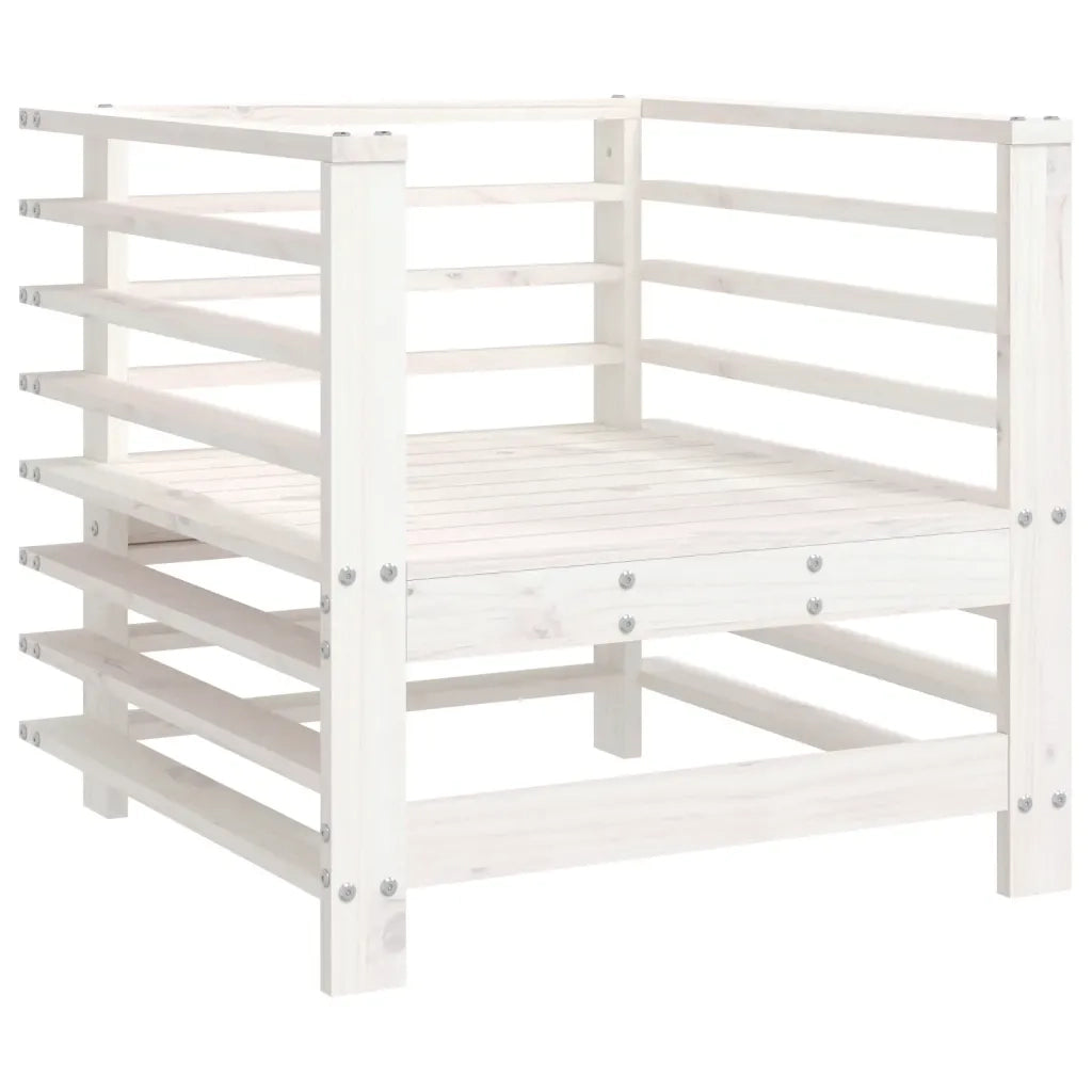Sedie da Giardino con Cuscini 2 pz | Sedie da Esterno Legno Massello di Pino Bianco