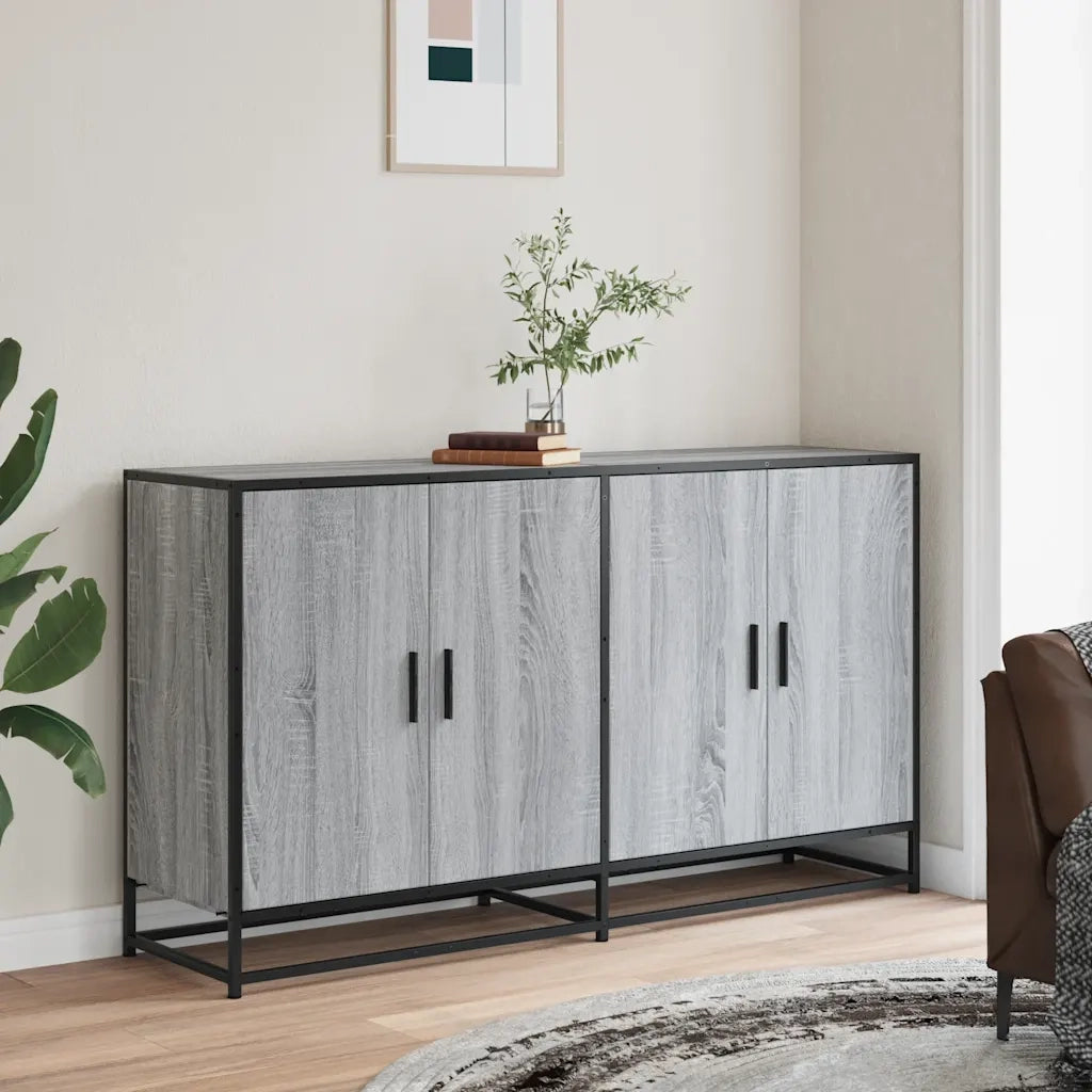 Credenza | Madia | Buffet da pranzo | Armadio da pranzo Grigio Sonoma 134x35x76 cm in Truciolato