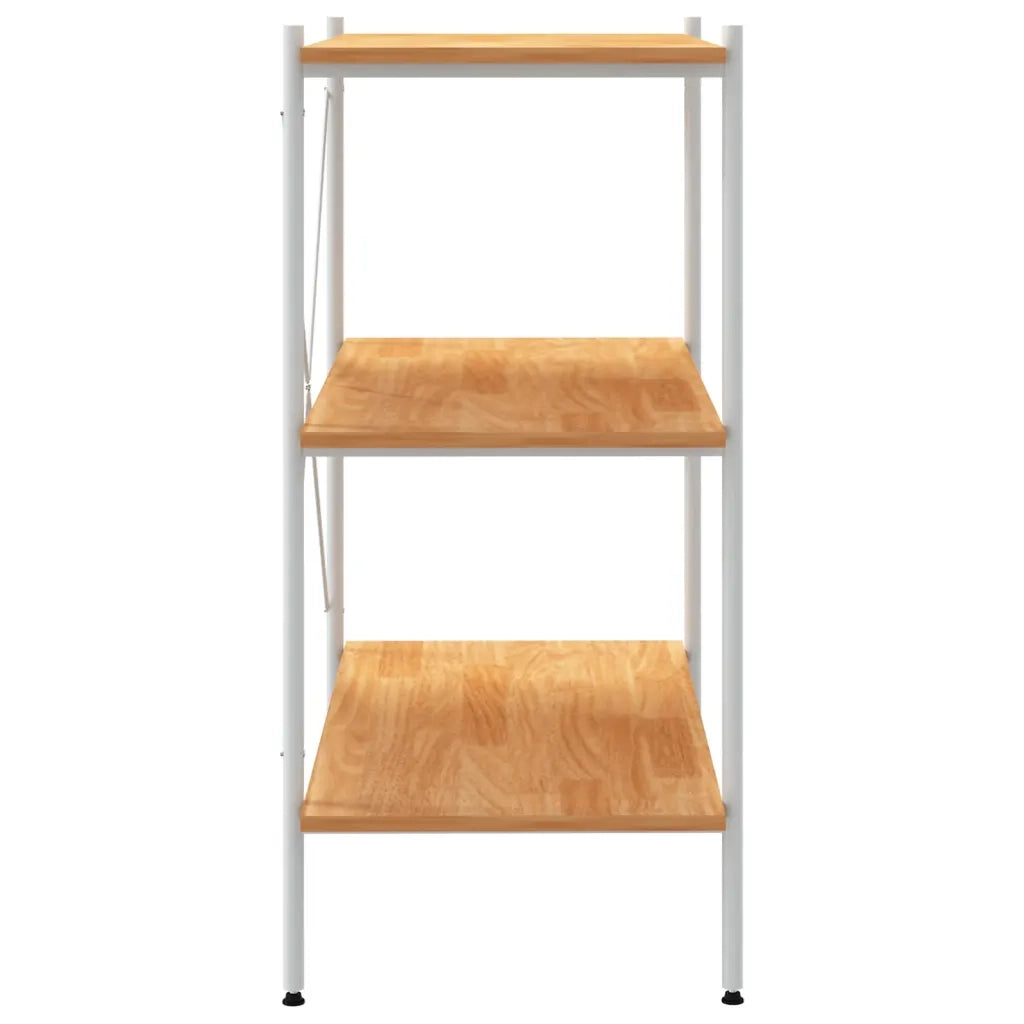 Scaffale con 3 Mensole Bianco e Rovere 80x40x92 cm 336342