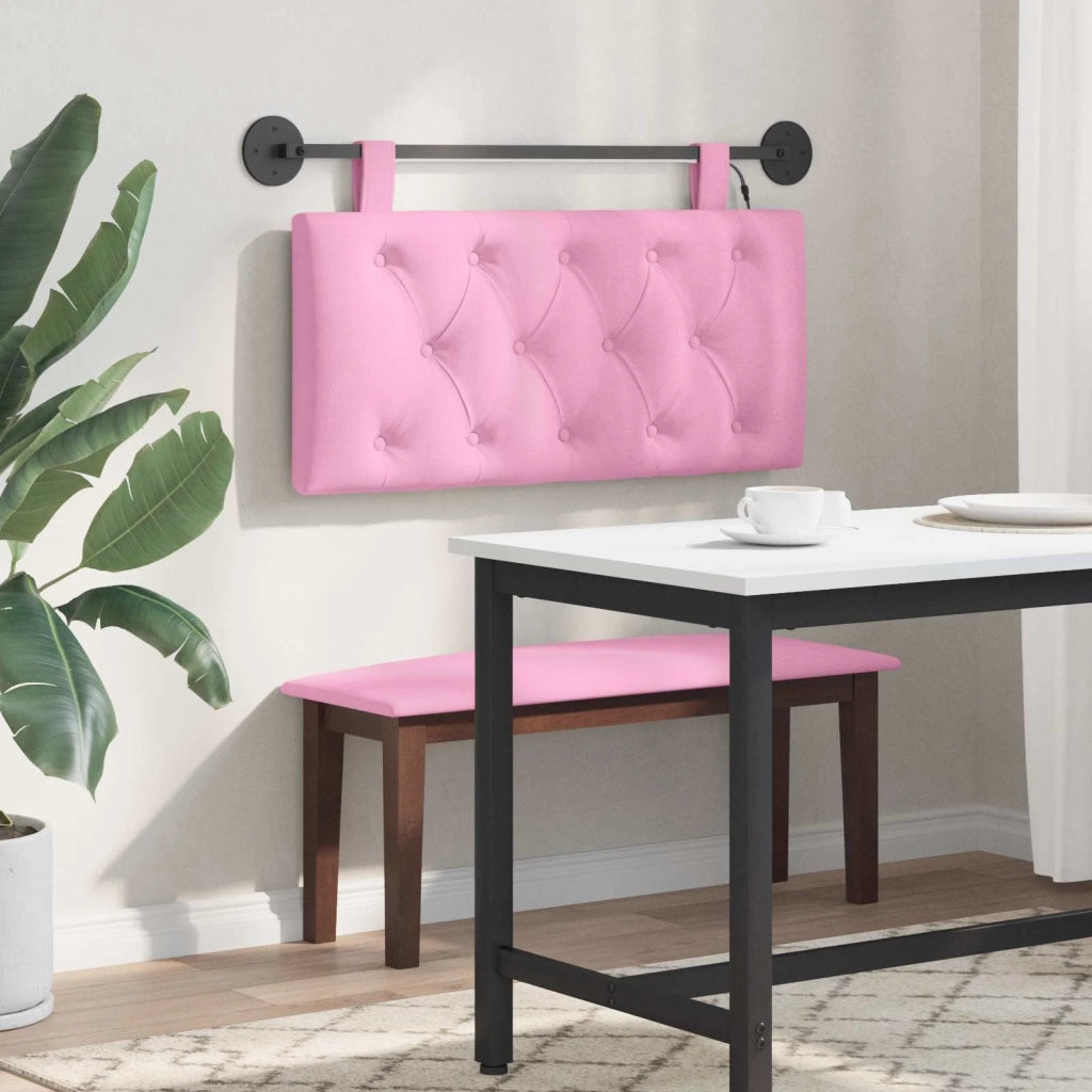 Testiera sospesa Con luce LED Rosa Tessuto 3424523