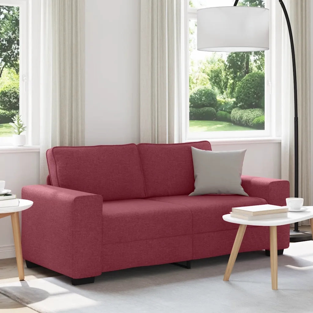 Divano a 2 Posti Rosso Vino 180x77x82 cm in Tessuto 4105169