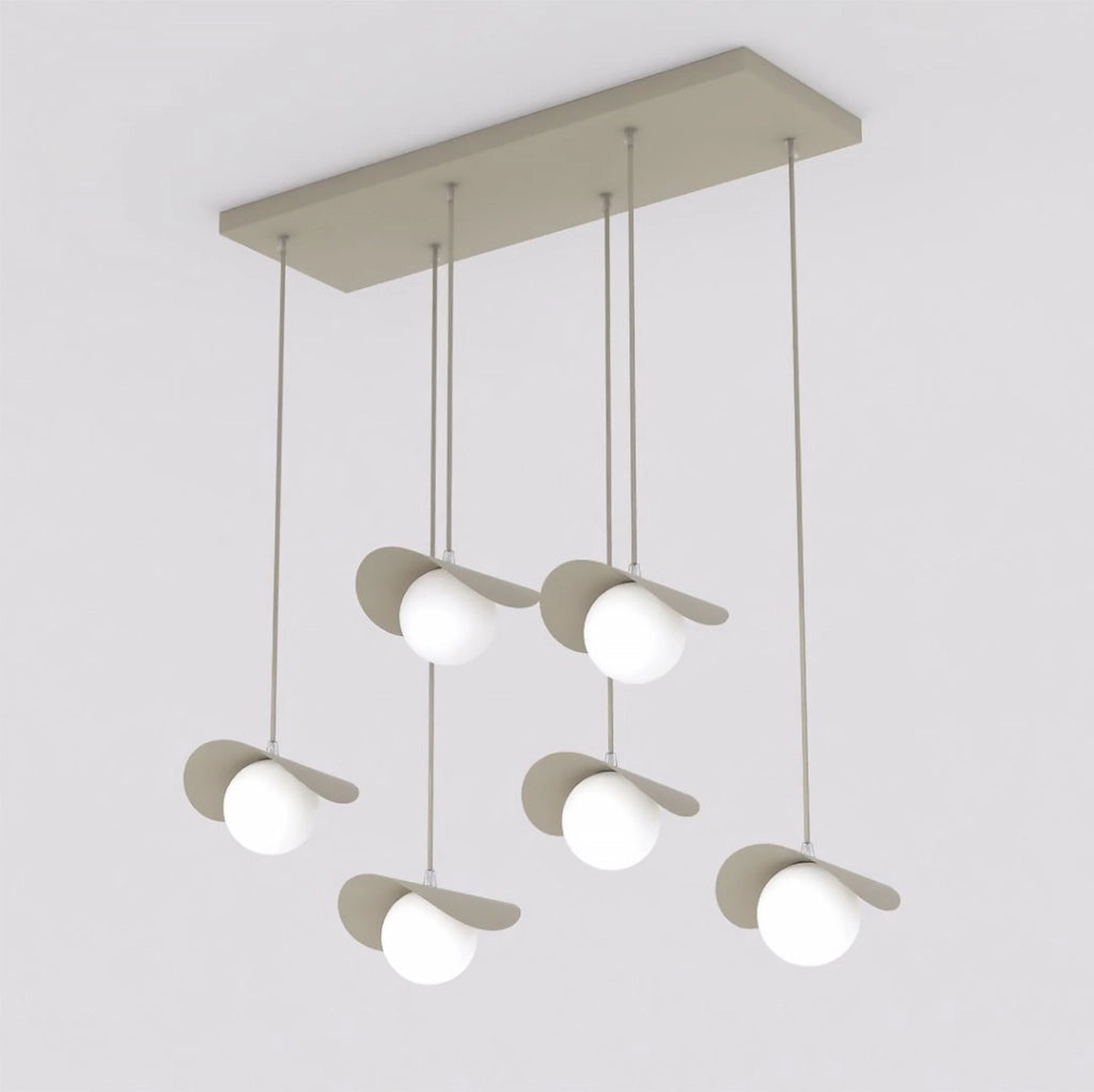 Lampada sospesa RITUAL 6xG9 beige bianca Emibig