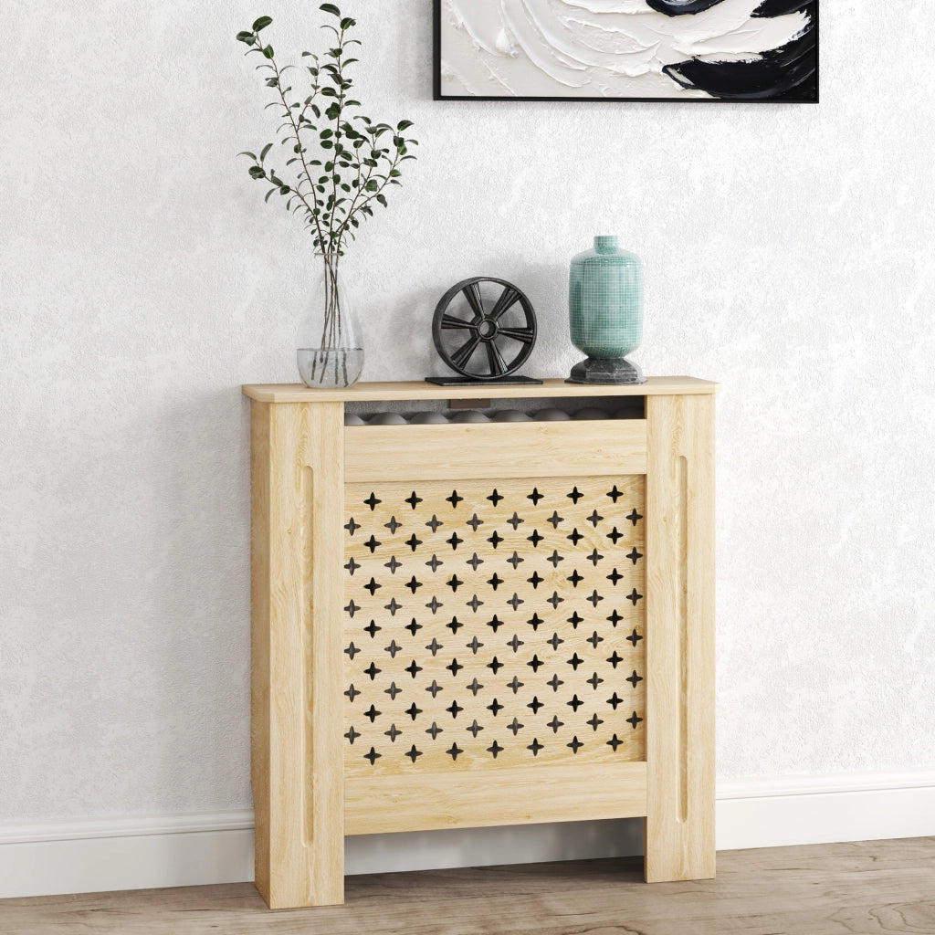Copriradiatore in legno per salone e camera ¨C Minimal ¨C rovere 78x19x82 cm