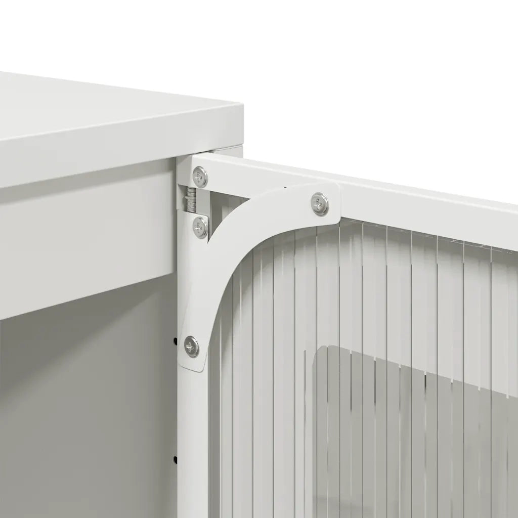 Credenza Bianca 68x39x111,5 cm Acciaio 853367