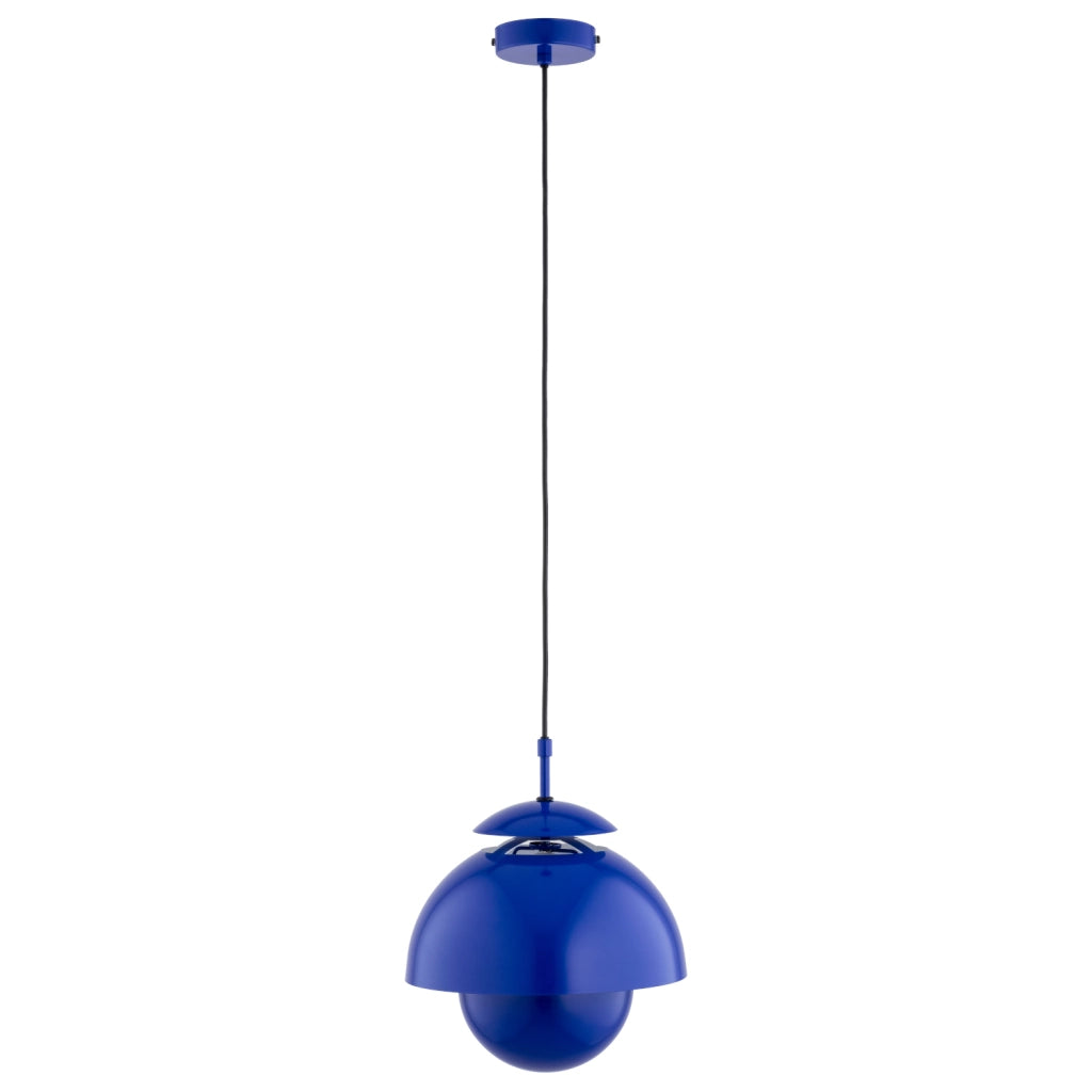 Lampada a sospensione moderna blu RUNO Alfa 1xE27 15W