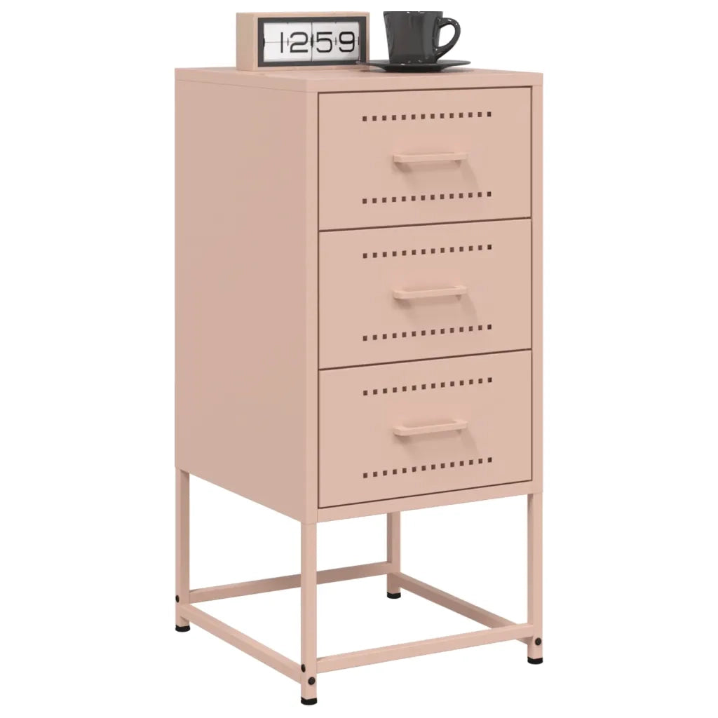 Comodini 2 pz Rosa 36x39x78 cm in Acciaio 846581