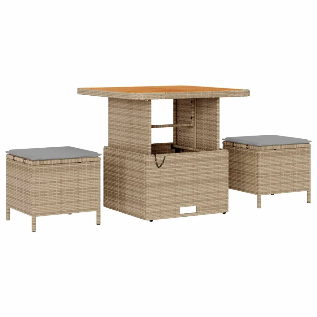 Set Divano da Giardino 11 pcs Beige polyrattan 3363017