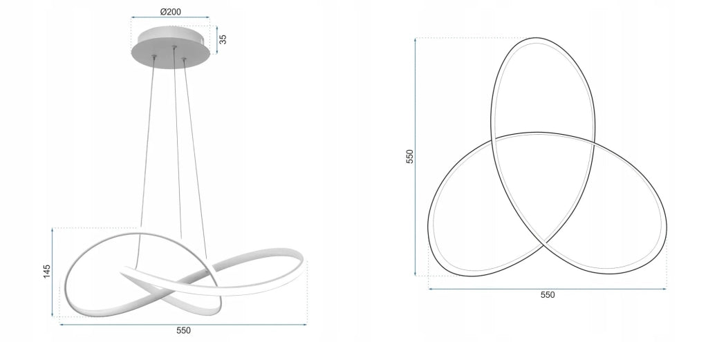 Lampada Da Soffitto Pensile Ring Moderno Led+telecomando App393-cp Cromo