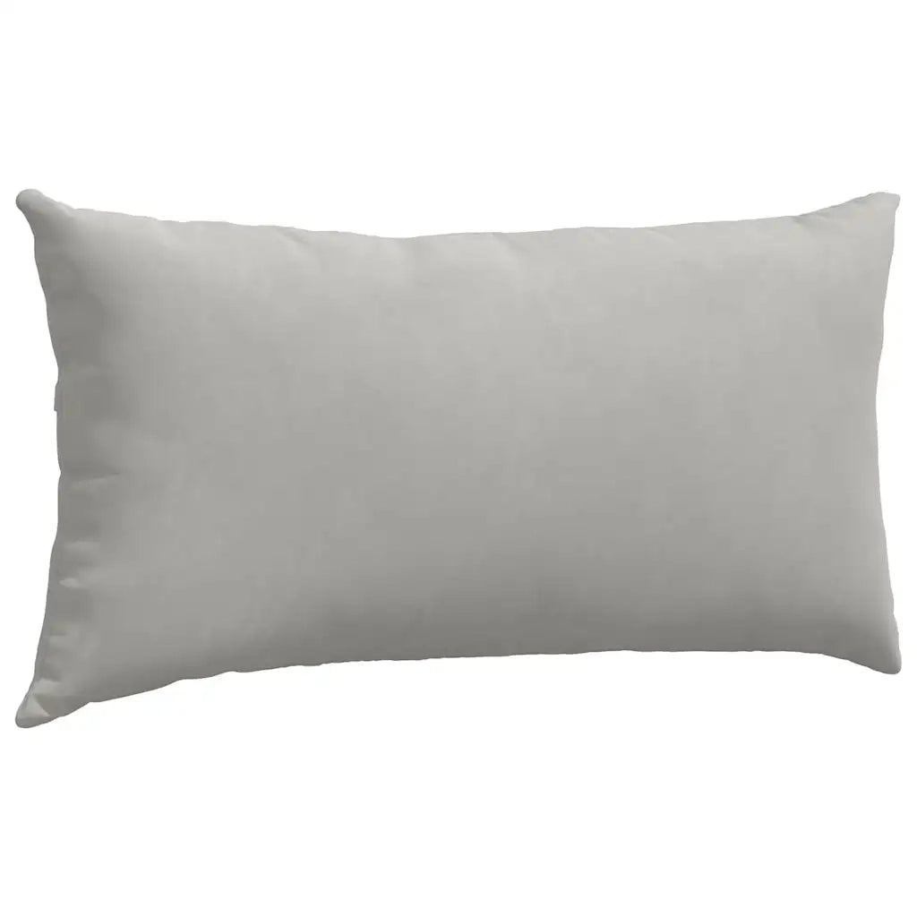 Cuscini da Divano 2 pz-Set di 2 Cuscini per Sofa Grigio chiaro 80 x 40 cm Tessuto 602554