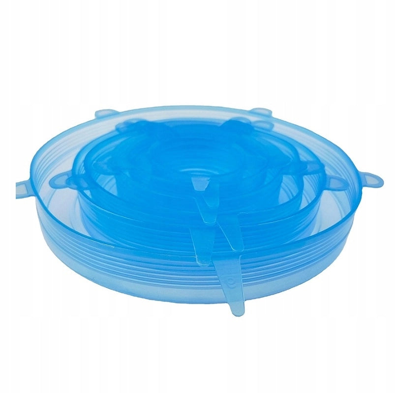 Set di Coperchi Universali in Silicone – 6 Pezzi | Resistente a Temperature Estreme | Adatto per Microonde e Congelatore