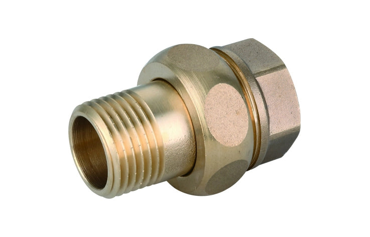 RACCORDO DIRITTO MF 3 PEZZI OTTONE GIALLO IBP- 1 1/2- IBP- pezzi 1