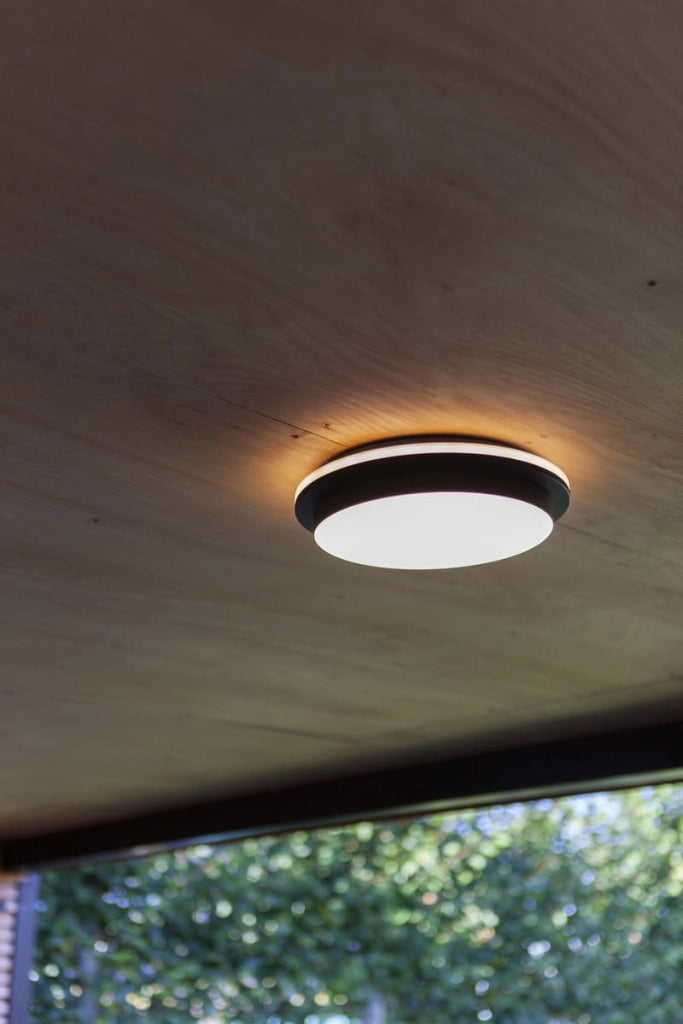 Plafoniera LED esterna Lutec Goleta nera 24,3W IP44