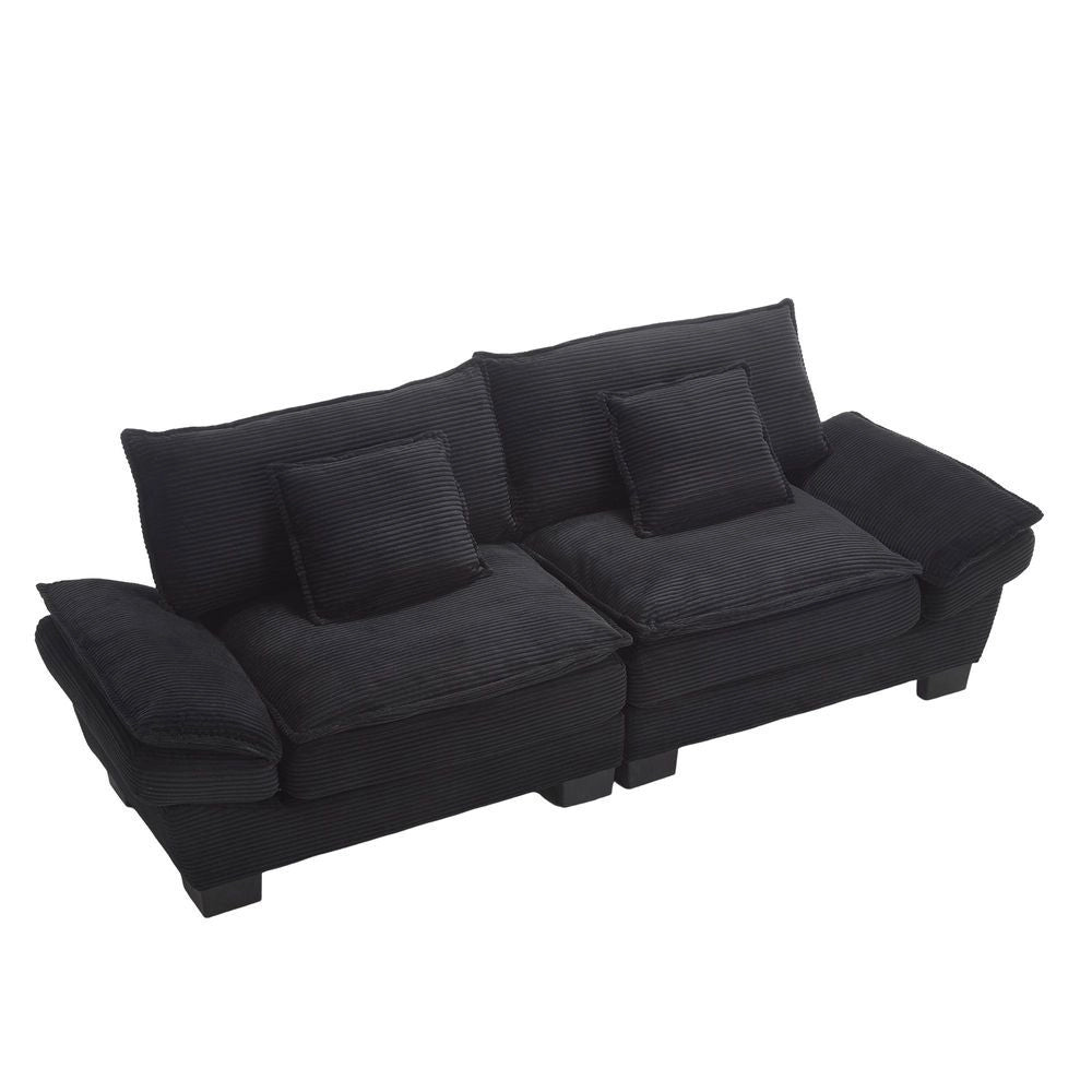 Divano due posti moderno - Xylo - nero, coperta, adatto camera da letto