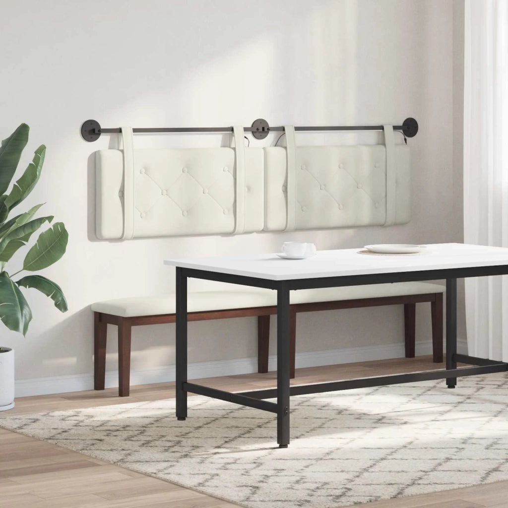 Testiera | Testata sospesa Con luce LED Crema Velluto