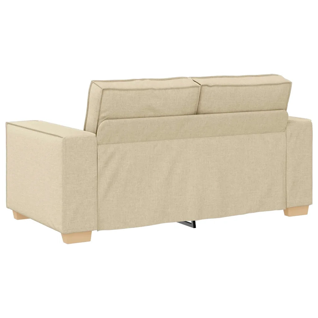 Divano 3 pcs Crema 220 x 80 x 84 cm Tessuto misto lino 3324616