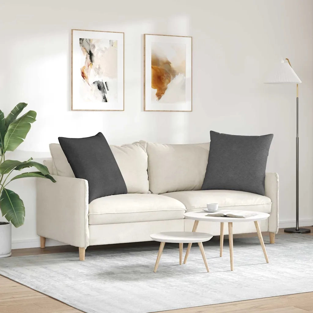 Cuscini da Divano 2 pz | Cuscini per sedie Grigio scuro 80 x 80 cm