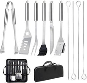 Set di accessori barbecue professionale - 11 pezzi - materiale di alta qualità