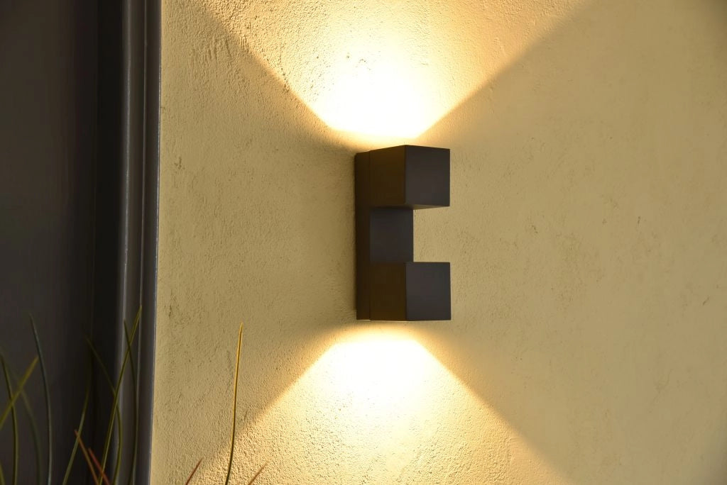Applique esterna FARI 2 LED antracite alluminio IP54