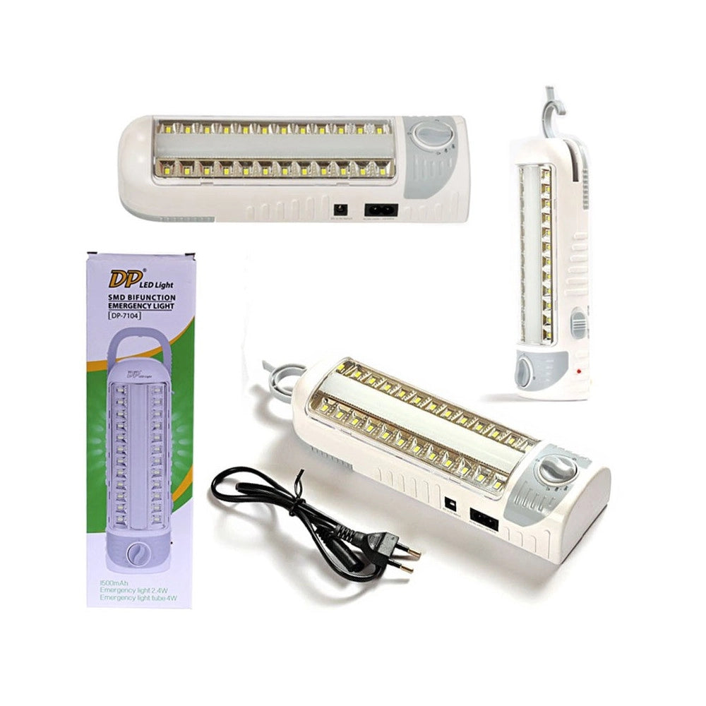 Trade Shop - Lampada Emergenza 24 Led Smd Con Neon Ricaricabile Per Casa Auto 4w 7104 -