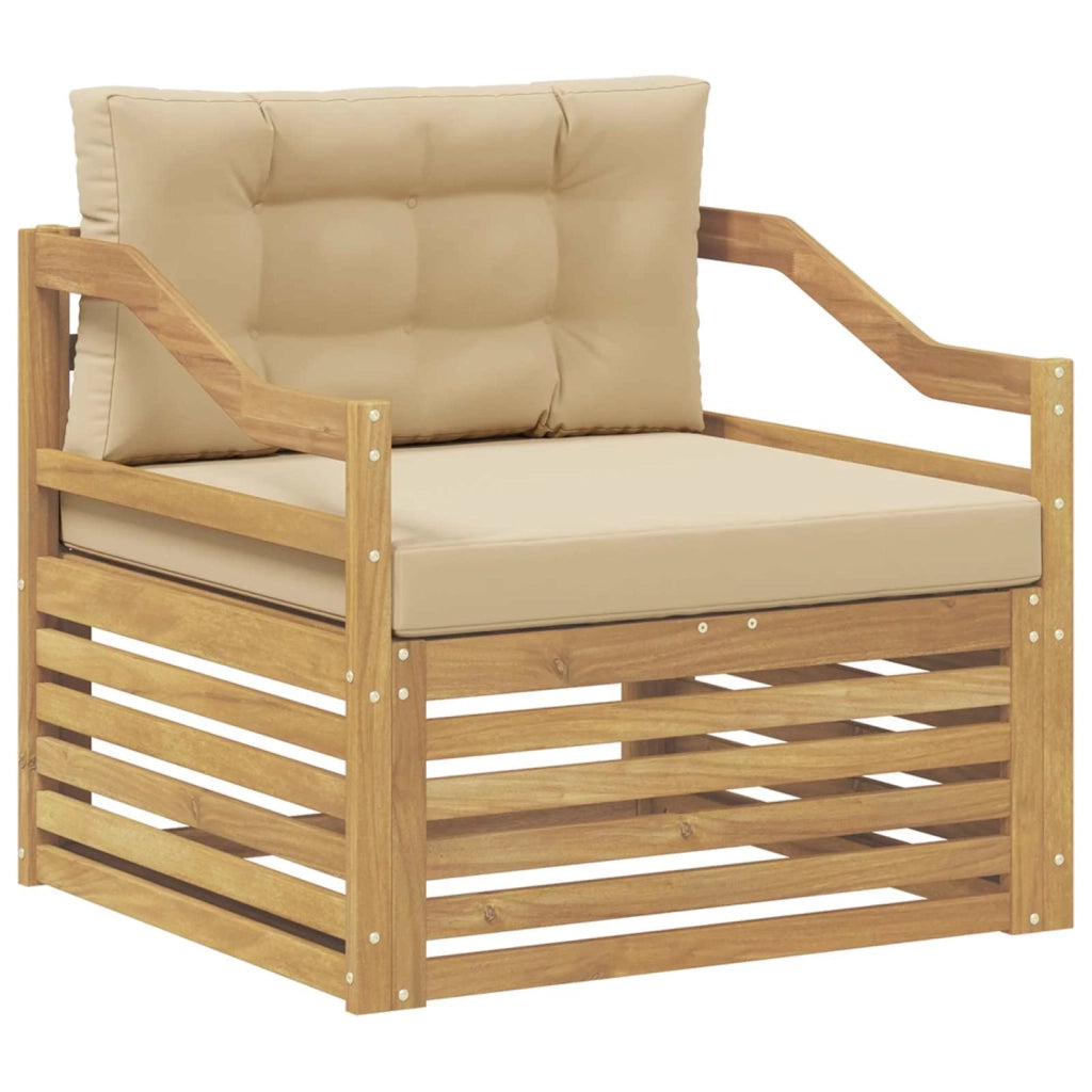 Divano da esterno Bianco e Beige 3439155