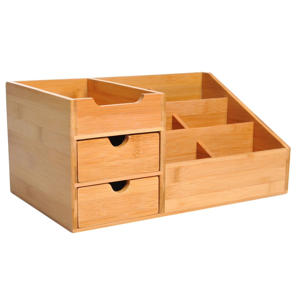 Scrivania con cassetti e ripiani ¨C Minimal ¨C Bamb¨´ naturale 33x20,5x15,5 cm