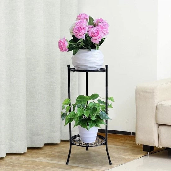 Supporto per Piante in Ferro con Ciotola per Indoor e Outdoor