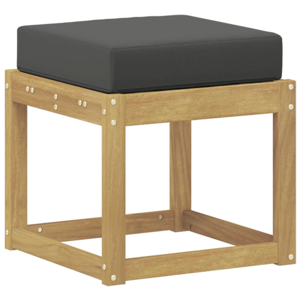 Sedia da giardino-Panca da esterno con cuscino Bianco 325791