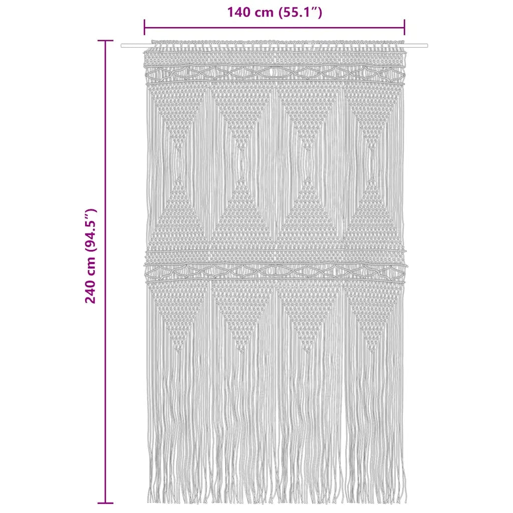 Tenda Macram¨¨ Blu 140x240 cm in Cotone