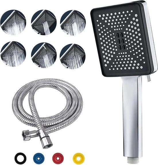 Stand per piante con finitura marmo, 2 livelli, oro/bianco