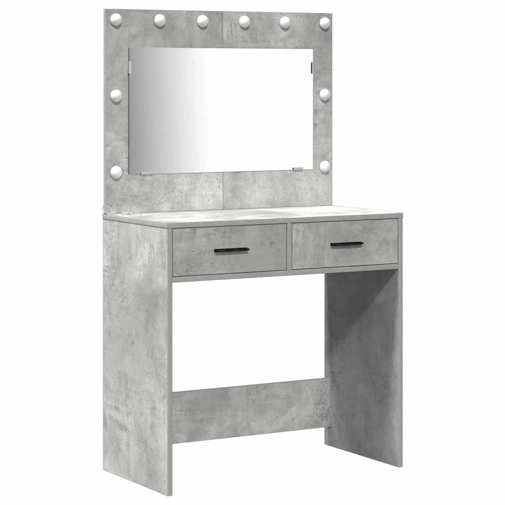 Tavolo da Trucco con cassetto 2 pcs Grigio Legno multistrato 3334266