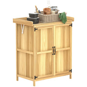 Armadio da giardino con ripiano ¨C zephmum ¨C legno e acciaio
