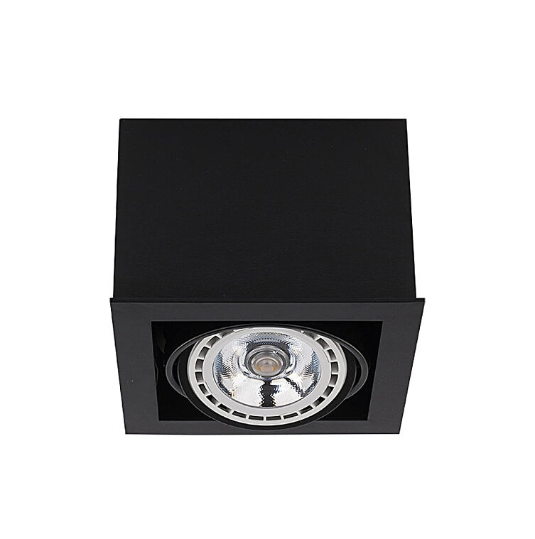 Plafoniera spot Nowodvorski BOX nera legno 19cm GU10