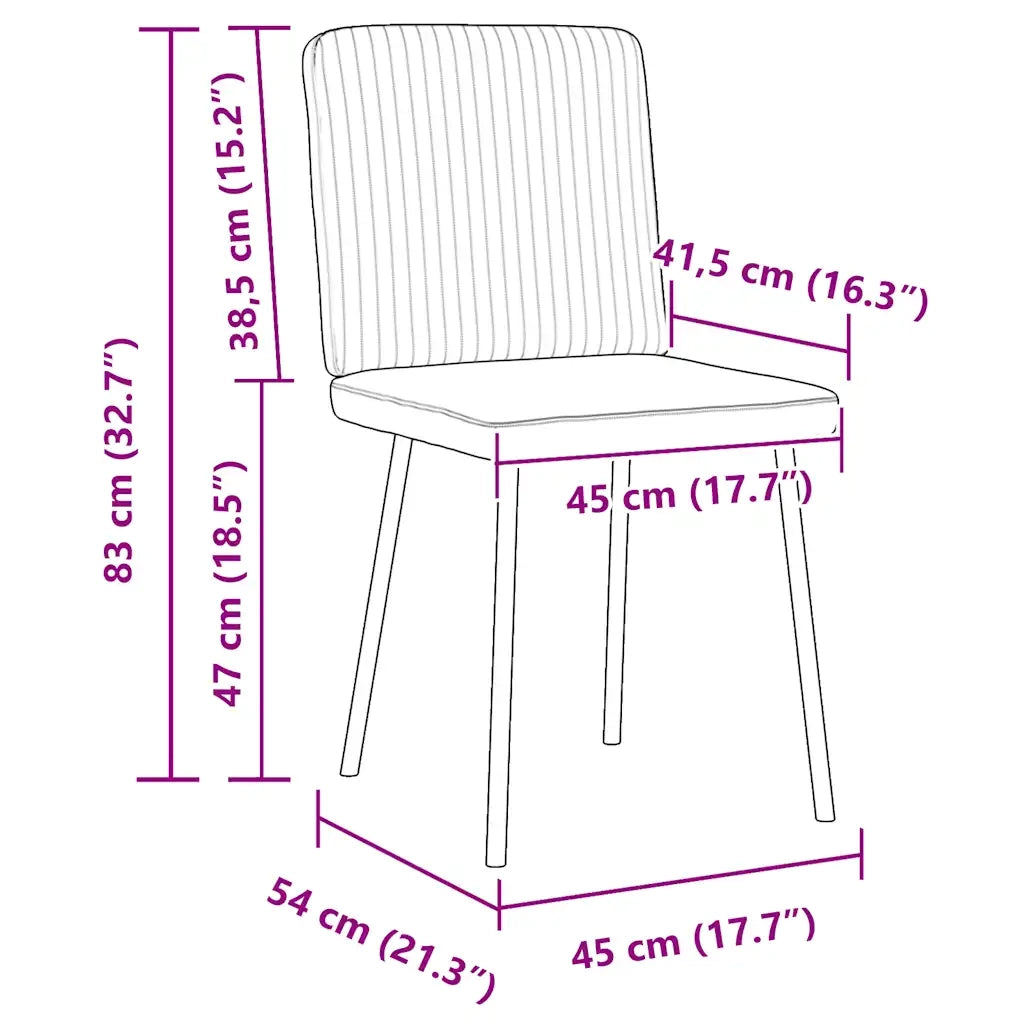 Sedie da Pranzo 2 pz Blu in Velluto 4101196